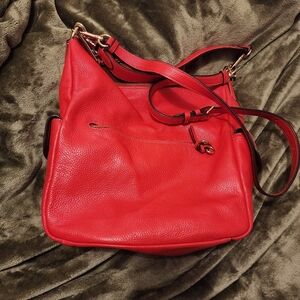 Coach Pennie purse in Poppy (orangush/reddish). Excellent condition